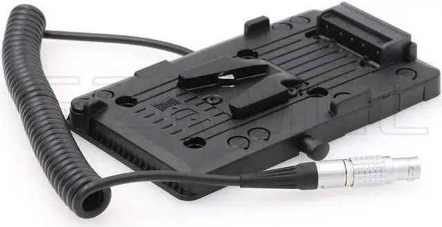 Alt view image 3 of 5 - SZRMCC V-Mount Battery Plate with D-Tap Female Output and 6 Pin Female Coiled Power Cable for Red Epic Scarlet DSMC2 Camera