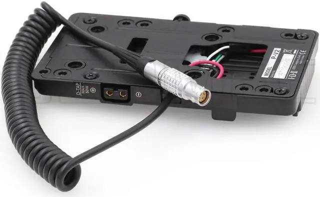 Alt view image 5 of 5 - SZRMCC V-Mount Battery Plate with D-Tap Female Output and 6 Pin Female Coiled Power Cable for Red Epic Scarlet DSMC2 Camera