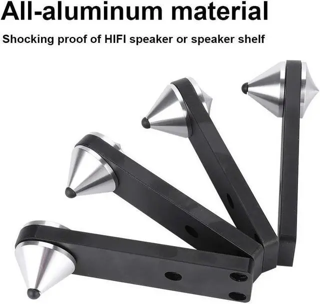 Alt view image 3 of 5 - 4PCS Speaker Shockproof Bracket, Adjustable Combined Type Audio Speaker Foot, Subwoofer Shockproof Spike Bracket for Modular Speaker, Speaker Base, Power Amplifiers