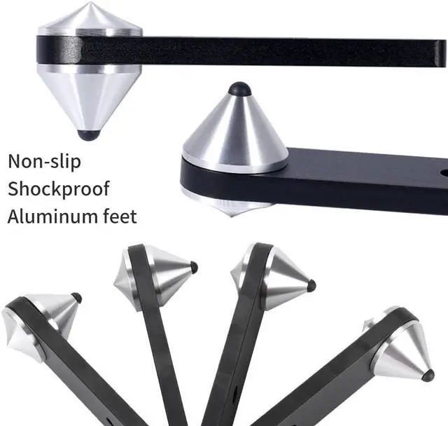 Alt view image 4 of 5 - 4PCS Speaker Shockproof Bracket, Adjustable Combined Type Audio Speaker Foot, Subwoofer Shockproof Spike Bracket for Modular Speaker, Speaker Base, Power Amplifiers