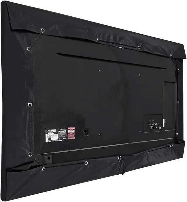 Main image of Covermates Outdoor Half TV Cover - Various Sizes, Light Weight Material, Weatherproof, Dustproof, Cinching Drawcord, Outdoor TV Covers, 47W x 4D x 29H, Black
