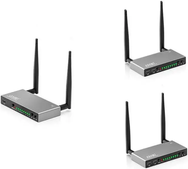 Main image of TIMBOOTECH Wireless HDMI Transmitter & 2 Receivers, Multiple TVs, 5.8G HDMI Wireless Extender, 1080P@60Hz, 820FT, KVM, IR Remote, HDMI Loop Out, Live Stream Video &Audio to Multiple Displays(1TX+2RX)