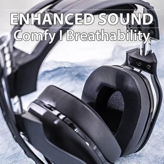 Alt view image 3 of 5 - A40 TR Earpads - Cooling Gel Replacement Ear Cushions Compatible with Astro A40 tr Headset I A40 TR Mod Kit/A40 Accessories/Headband/Microphone Foam (Silky Cool Fabric)