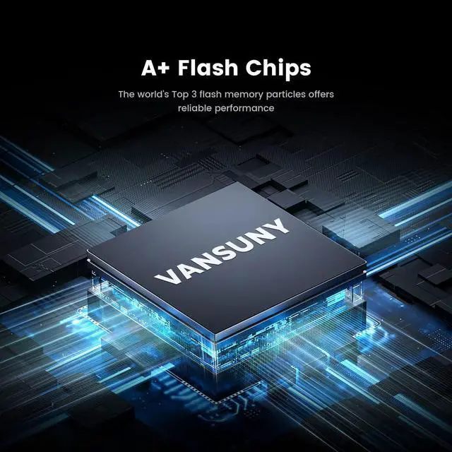 Alt view image 5 of 5 - Vansuny 250GB Portable External SSD, USB 3.1 Gen2 430MB/s High-Speed Data Transfer, Metal USB C Mini Portable External Solid State Drive for PC, Laptop, Phones and More