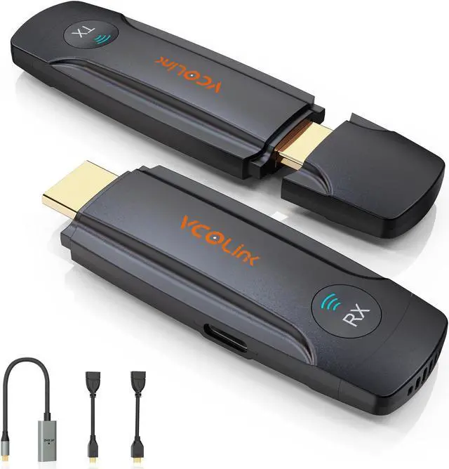 Main image of Wireless HDMI Transmitter and Receiver,Wireless HDMI Extender Kit with USB C to HDMI Adapter,Wireless 2.4G/5G Audio Video Streaming to HDTV/Projector/Monitor from Laptop,PC,Camera,Smartphone,Tablet