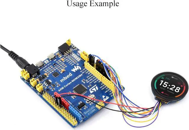 Alt view image 5 of 5 - 1.28inch Round Touch LCD 240x240 IPS Screen Display Module,SPI and I2C Communication,with GC9A01 Display Driver,CST816S Touch Driver,for Raspberry Pi 5/ 4B/3B+/Pi3B/Zero W for Raspberry Pi Pico,etc