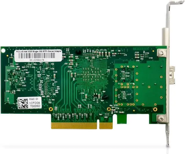 Alt view image 5 of 5 - XWYWX 10Gb PCIe X8 NIC Converged Network Interface Card 1*SFP+ Port for Intel 82599EN Chip PCI-E Ethernet LAN Network Adapter Compare to X520-DA1 for Win/Linux/FreeBSD/VMware-X1S1187-11