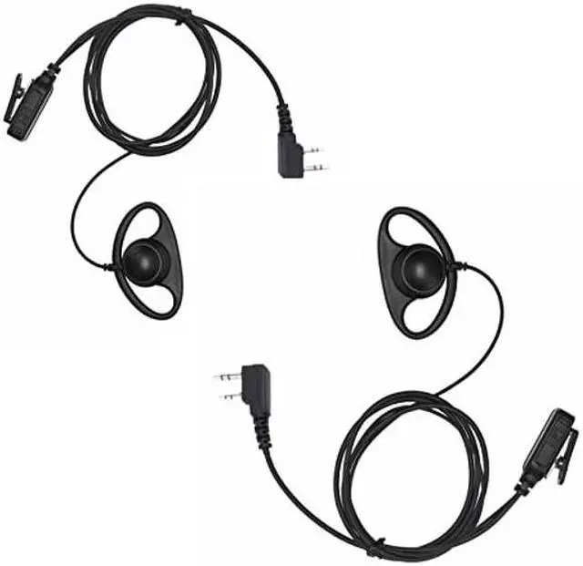 Main image of Yolipar Single-Wire Earpiece Surveillance Kit Compatible with Retevis, BaoFeng, BTECH, Kenwood, Arcshell AR-5 Walkie Talkie with PTT Mic D-Shaped Clip-Ear Headset(2 PCS)