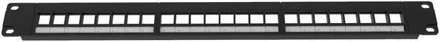 Alt view image 2 of 5 - QiaoYoubang 2 Pack of 24 Port Blank Keystone Patch Panel-1U Rackmount or Wall Mount UTP Patch Panel for Keystone Jacks-19-inch Multimeadia Patch Panel