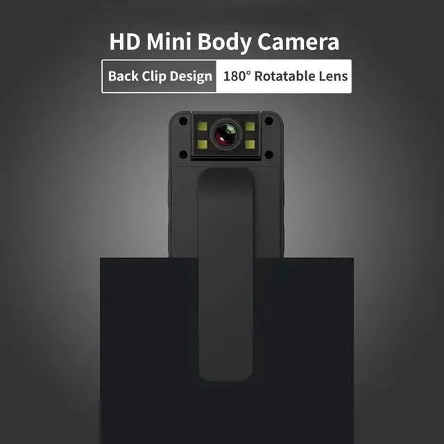 Alt view image 2 of 5 - Yoidesu Mini Body Camera Video Recorder, Small Worn Camera WiFi Police Body Cam with 180deg Rotatable Lens and Clip, 1080P Portable Wearable Security Cam for Law Enforcement Guard