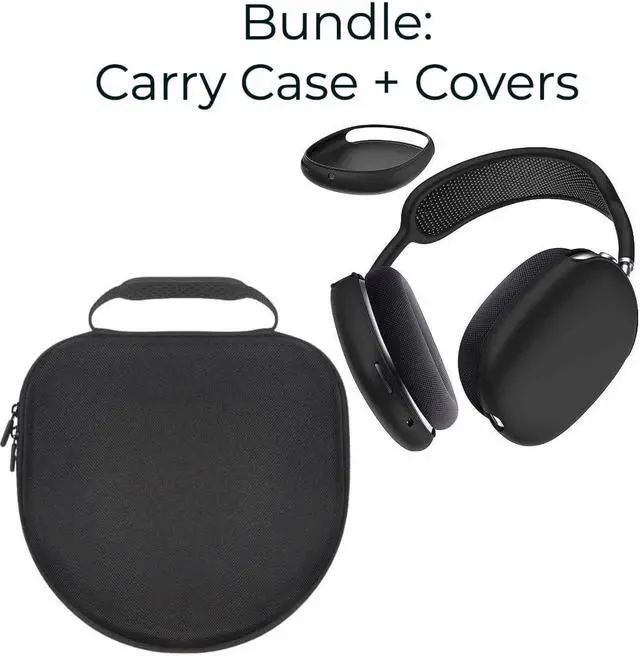 Alt view image 2 of 5 - SaharaCase Travel Carry Case for Apple AirPods Max Kit Bundle with Airpods Max Covers