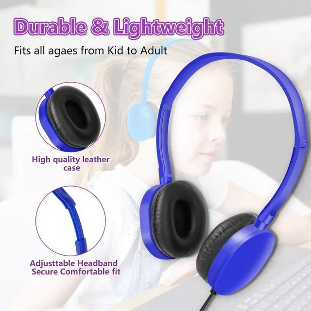 Alt view image 3 of 5 - ZNXZXP Classroom Headphones Bulk 30 Pack for School Kids,Wholesale Durable Earphones Class Set of Headphones for Students Children Toddler Teens Adult Multi Color