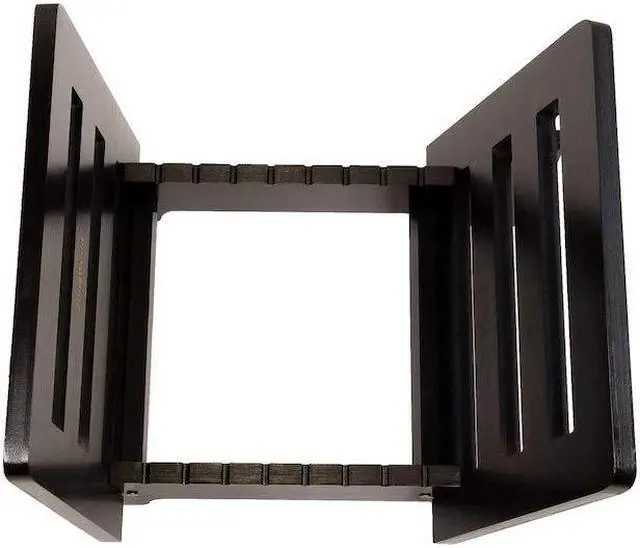 Alt view image 5 of 5 - ZonsWorld - Vinyl Record Holder Storage - Display Up to 50 Albums, Fits 7" and 12" Records or LPs - Music Record Storage and Organizer - Black Bamboo