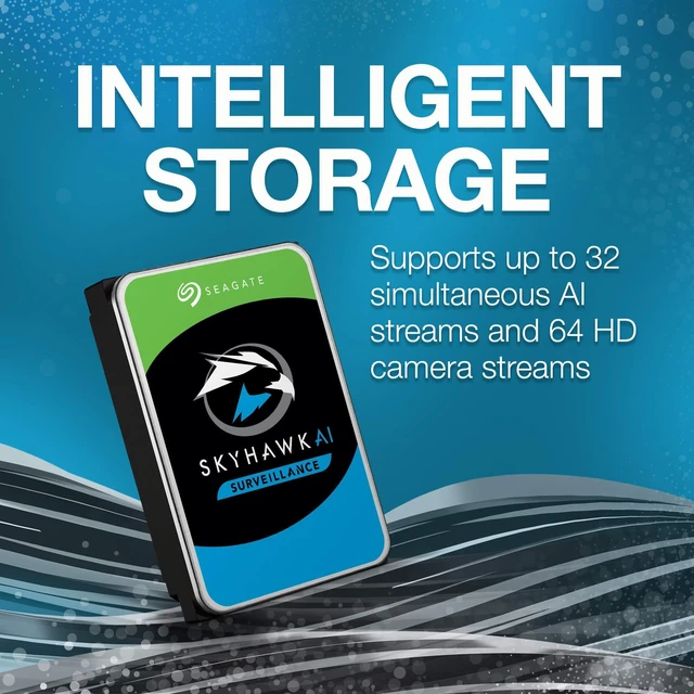 Alt view image 4 of 5 - Seagate Skyhawk AI 10TB Surveillance Internal Hard Drive HDD-3.5 Inch SATA 6Gb/s 256MB Cache for DVR NVR Security Camera System with Drive Health Management-Frustration Free Packaging (ST10000VE0004)