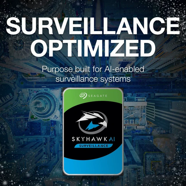 Alt view image 3 of 5 - Seagate Skyhawk AI 10TB Surveillance Internal Hard Drive HDD-3.5 Inch SATA 6Gb/s 256MB Cache for DVR NVR Security Camera System with Drive Health Management-Frustration Free Packaging (ST10000VE0004)