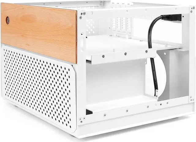 Alt view image 3 of 5 - AUDHEID 8-Bay NAS Chassis[2023 New], Computer Network Attached Storage, Support 8 * 3.5" HDD+2 * 2.5" SSD Tray, Compatible MATX/uATX/ITX, Personal Private Cloud(Diskless) (White)