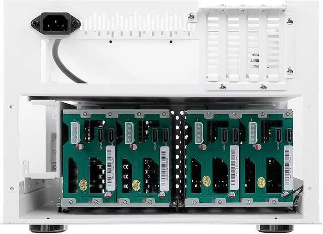 Alt view image 4 of 5 - AUDHEID 8-Bay NAS Chassis[2023 New], Computer Network Attached Storage, Support 8 * 3.5" HDD+2 * 2.5" SSD Tray, Compatible MATX/uATX/ITX, Personal Private Cloud(Diskless) (White)