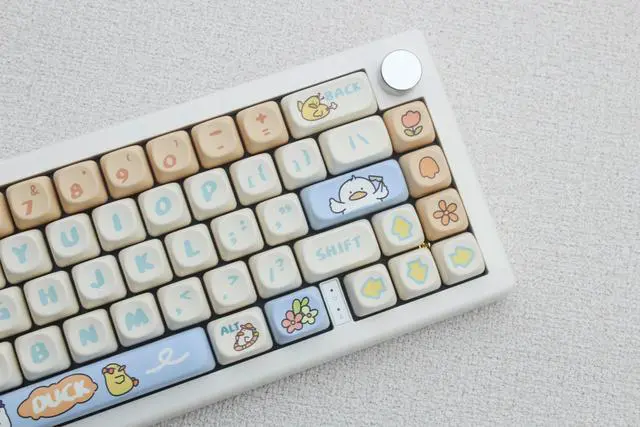 Alt view image 5 of 5 - Cmokifuly MOA Profile Keycaps,Cute Keycaps Duck Custom Keycaps 139 Keys,PBT Dye-sub Keycaps for Mechanical Keyboard Full-size Keycaps Set (Duck)