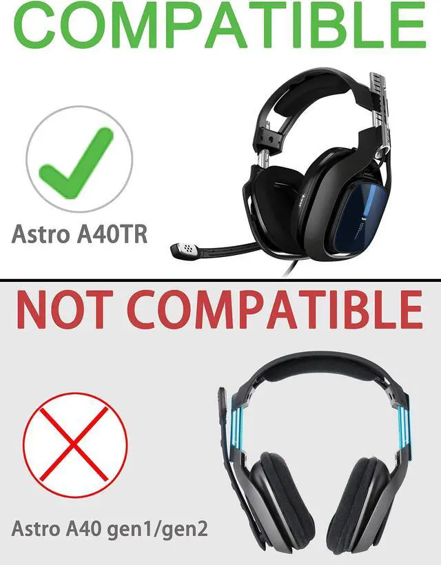 Alt view image 2 of 5 - A40 TR Mod Kit - defean Replacement Earpads and Headband Compatible with Astro Gaming A40 TR Headset,Ear Cushions, Upgrade High-Density Noise Cancelling Foam, Added Thickness (Black Protein)