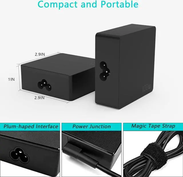 Alt view image 2 of 5 - 100W 90W USB C Laptop Charger for ASUS TUF Dash 15 F15 Asus ROG Zephyrus G14 G15 Duo 15 ZenBook 14X 14 Flip OLED ROG Strix Scar 15 17 Gaming Power Adapter
