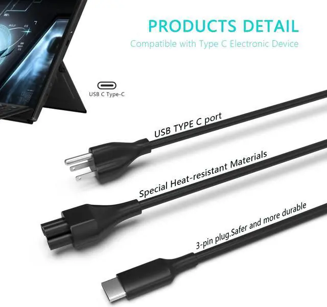 Alt view image 3 of 5 - 100W 90W USB C Laptop Charger for ASUS TUF Dash 15 F15 Asus ROG Zephyrus G14 G15 Duo 15 ZenBook 14X 14 Flip OLED ROG Strix Scar 15 17 Gaming Power Adapter