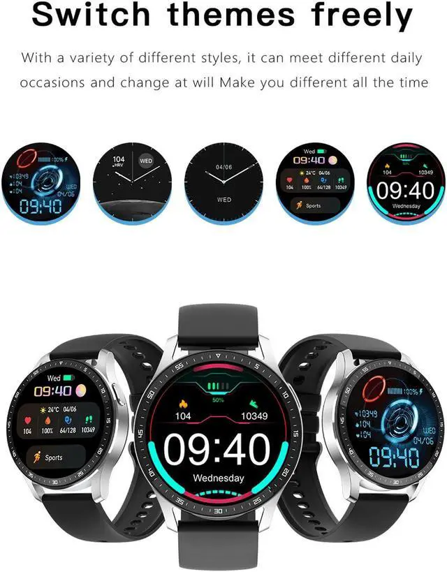 Alt view image 2 of 5 - Smart Watch with Earbuds,2 in 1 Build-in TWS Wireless BT5.0 Earphone Fitness Sports Health Monitor Black