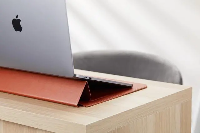 Alt view image 4 of 5 - HyperShield Stand & Go Laptop Sleeve for MacBook Pro 15"/16" in Tan