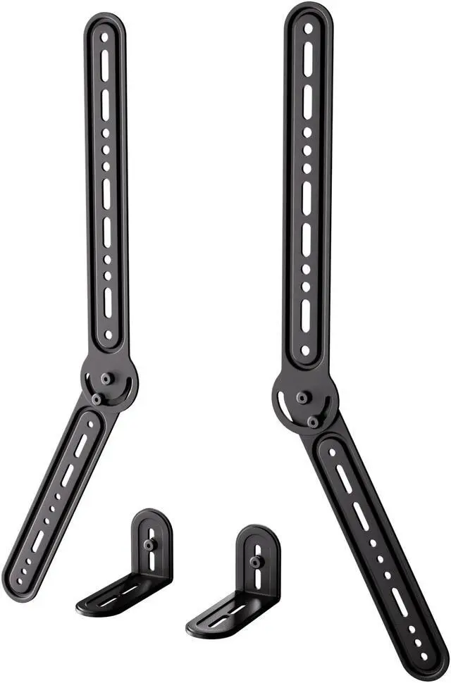 Main image of KAMIWI Soundbar Mount Bracket,SoundBar Mounts Under TV or above TV,Soundbar TV Mount with 180deg Adjustable Extension Plates and L-Shaped Hooks,Sturdy Soundbar Mounting Holder Max Load 22 Lbs