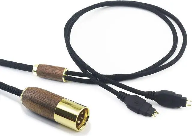 Alt view image 5 of 5 - NewFantasia 6.6ft 4-pin XLR Balanced cable Replacement Audio Upgrade Cable Compatible with Sennheiser HD650 HD58X HD600 HD580 HD660S, HD6XX Headphone 6N OCC Copper Silver Plated cord Walnut Wood Shell