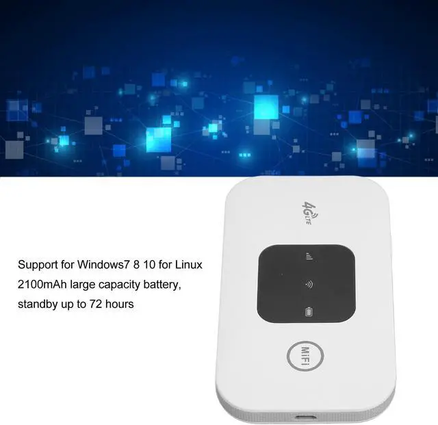 Alt view image 3 of 5 - MF800 2 4G WiFi Router, Portable 4G LTE Modem Router with SIM Card Slot, Mini WiFi Mobile Hotspot for Travel Vacation Rentals Camping Gathering