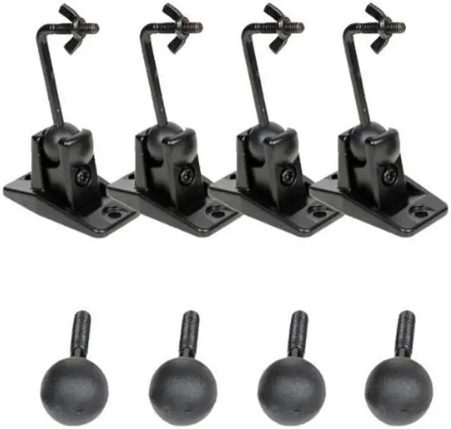 Alt view image 4 of 5 - VideoSecu Universal Wall Ceiling Audio Speaker Mount for Home Theater Speaker Satellite speaker Bracket - 4 Packs MS40B4 WN3