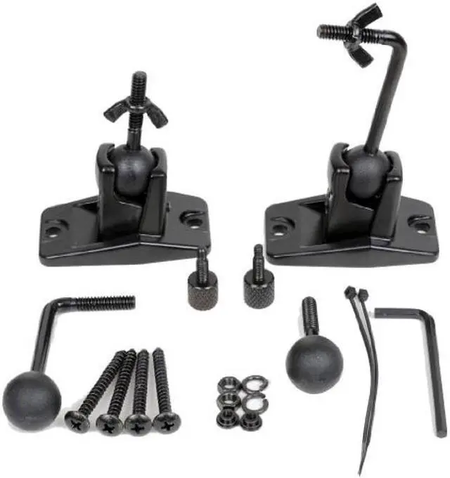 Alt view image 5 of 5 - VideoSecu Universal Wall Ceiling Audio Speaker Mount for Home Theater Speaker Satellite speaker Bracket - 4 Packs MS40B4 WN3