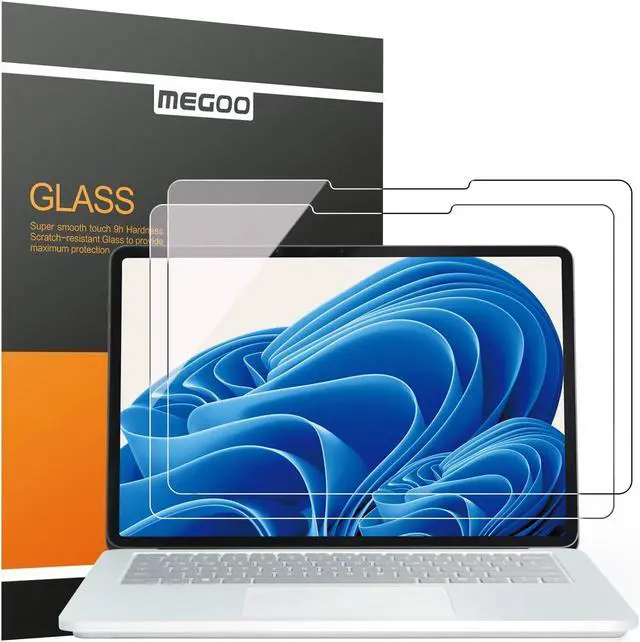 Main image of Megoo [2 Pack Glass Screen Protector for Surface Laptop Studio 2/ Surface Laptop Studio 14.4'', Easy Installation/HD Transparent/Scratch Resistant/Case and Surface Pen Friendly 9H Tempered Glass