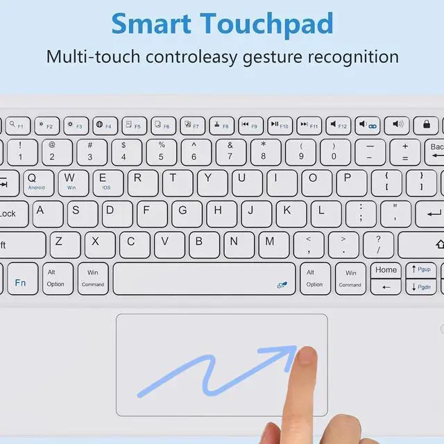 Alt view image 3 of 5 - BQSS Keyboard Case for iPad Air 13 inch(M2) 2024 Case with Keyboard for iPad Pro 12.9 inch 6th Gen 2022/5th Gen Keyboard Cover Detachable Backlit Wireless Keyboard Case Pencil Holder (Light Blue)