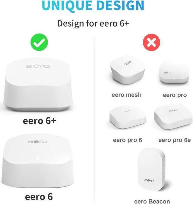 Alt view image 2 of 5 - 3Pack Wall Mount Holder for eero 6 Plus 6+ and eero 6 Router Mesh Wi-Fi System,Wall Mount Stand Bracket for eero 6 Plus and eero 6 tri-Band Mesh,Wall Bracket for eero 6+ Extender Router Wire Organizer