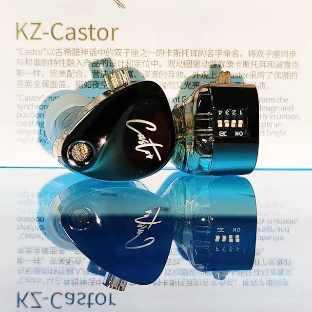 Alt view image 2 of 5 - KZ Castor in Ear Monitor Headphones, 2PIN Detachable Cable Dual-Dynamic Driver Wired Earbuds, HiFi Improved Bass in-Ear Earphone Sound Tuning Noise Isolating IEM
