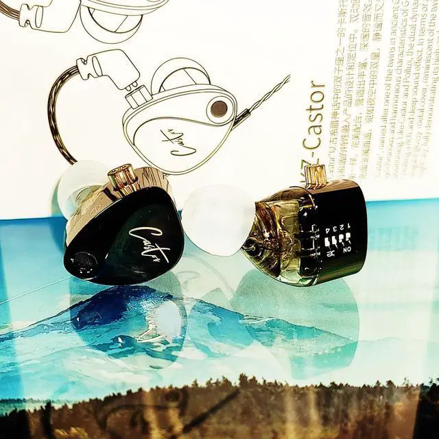 Alt view image 3 of 5 - KZ Castor in Ear Monitor Headphones, 2PIN Detachable Cable Dual-Dynamic Driver Wired Earbuds, HiFi Improved Bass in-Ear Earphone Sound Tuning Noise Isolating IEM