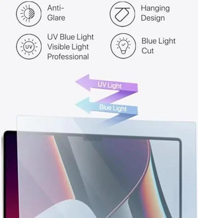 Alt view image 3 of 5 - homy Full Protection Kit for New MacBook Pro 16.2 inch Film 2021-2023: 2X Premium Matte Screen Protector, Ultra-Thin Keyboard Cover, Dust Plugs, Webcam Slide Cover, for A2485 A2780 M1 M2 Pro, Max