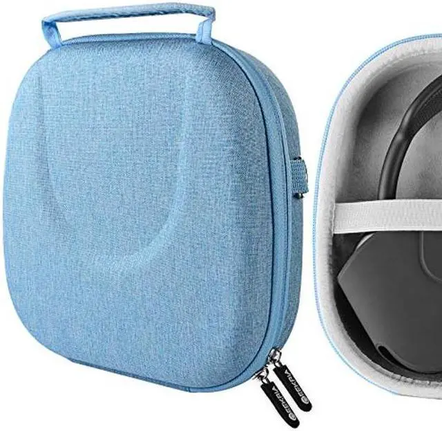 Main image of Geekria Shield Headphones Case Compatible with AirPods Max Headphones Case, Replacement Hard Shell Travel Carrying Bag with Room for Smart Case and Accessories Storage (Blue)