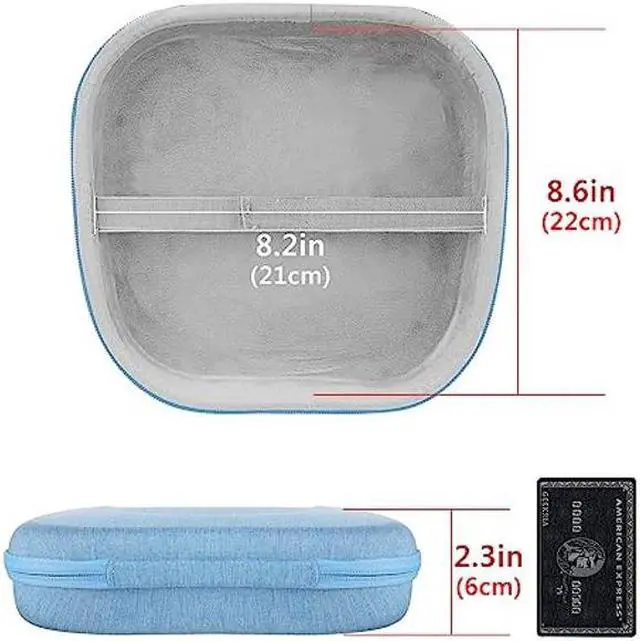 Alt view image 4 of 5 - Geekria Shield Headphones Case Compatible with AirPods Max Headphones Case, Replacement Hard Shell Travel Carrying Bag with Room for Smart Case and Accessories Storage (Blue)