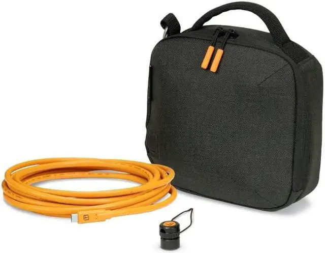 Main image of Starter Tethering Kit w/USB-C to USB-C 15' (4.6m) Straight to Straight, High-Visibility Orange, TetherGuard, TechManager Bag by Tether Tools