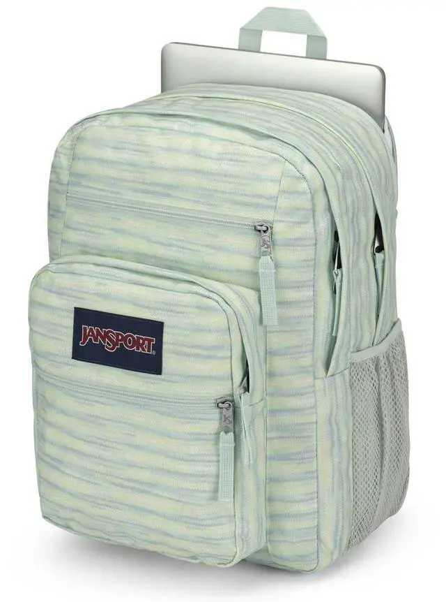 Alt view image 4 of 5 - JanSport Laptop Backpack - Computer Bag with 2 Compartments, Ergonomic Shoulder Straps, 15" Laptop Sleeve, Haul Handle - Book Rucksack - 70S Space Dye Fresh Mint