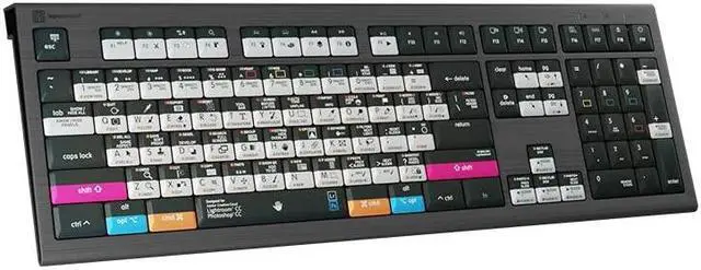 Alt view image 4 of 5 - Logickeyboard Designed for Adobe Photoshop CC and Lightroom CC Compatible with MacOS- Astra 2 Backlit Keyboard # LKB-PSLR-A2M-US