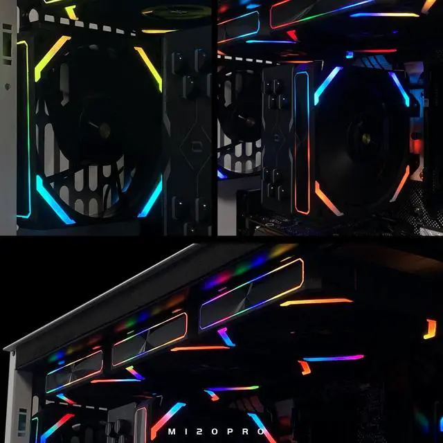 Alt view image 4 of 5 - UNI Fan M120Pro, Daisy Chain Pc Fans, 5V A-RGB Case Fan 120mm Triple Pack Suitable for Computer Case & CPU Cooling.