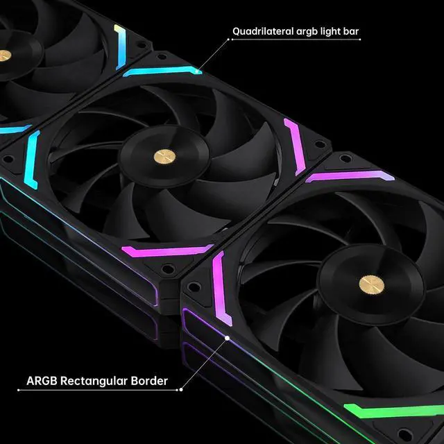 Alt view image 3 of 5 - UNI Fan M120Pro, Daisy Chain Pc Fans, 5V A-RGB Case Fan 120mm Triple Pack Suitable for Computer Case & CPU Cooling.