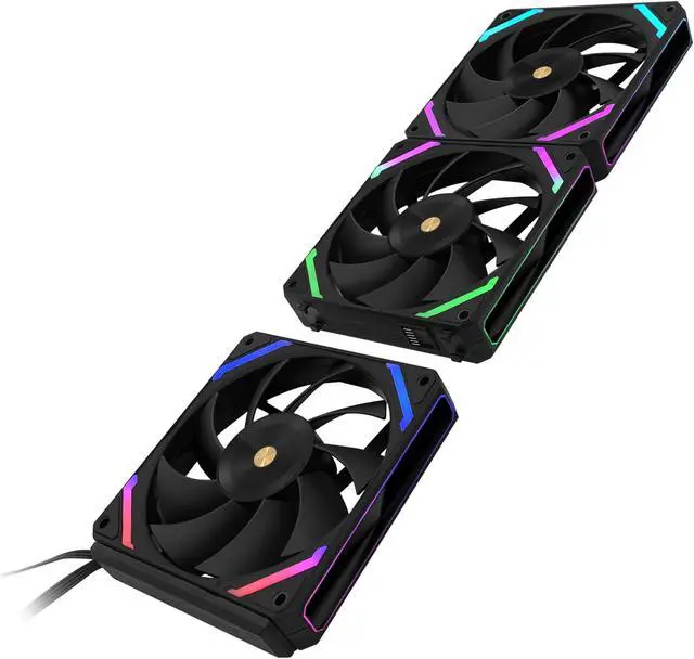 Alt view image 5 of 5 - UNI Fan M120Pro, Daisy Chain Pc Fans, 5V A-RGB Case Fan 120mm Triple Pack Suitable for Computer Case & CPU Cooling.