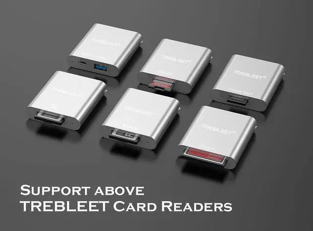 Alt view image 2 of 5 - TREBLEET Workflow Station with USB-C SD 4.0 Card Reader and USB C to USB A & USB C Hub, Professional Card Reader HUB DIY Edition, Modular 4-Bay Reader Docking Station, USB3.2 Gen1 10Gbps