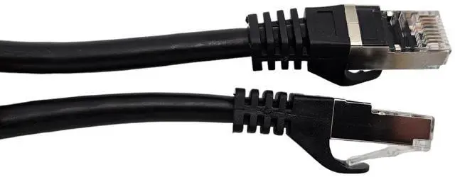 Alt view image 4 of 5 - Micro Connectors 100 Feet CAT6A Industrial Outdoor-Rated Shielded Ethernet Black-Cable Kit with Waterproof Coupler (E09-100BOU-KT)