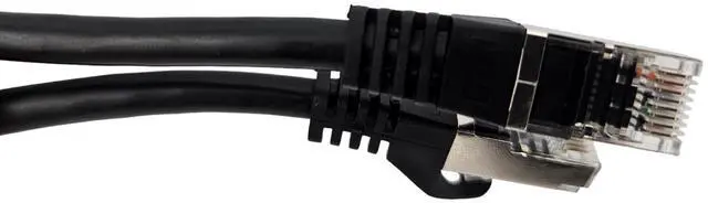 Alt view image 5 of 5 - Micro Connectors 100 Feet CAT6A Industrial Outdoor-Rated Shielded Ethernet Black-Cable Kit with Waterproof Coupler (E09-100BOU-KT)