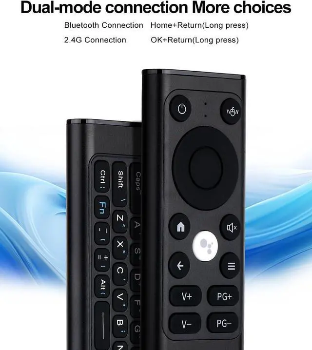 Alt view image 2 of 5 - iPazzPort PC Remote Control,2.4G & Bluetooth Air Mouse Remote with Keyboard,Accurate and Precise Positioning Air Mouse for PC, Nvidia, Laptop, PC with IR Learning, Aluminum Alloy Case, Type-C